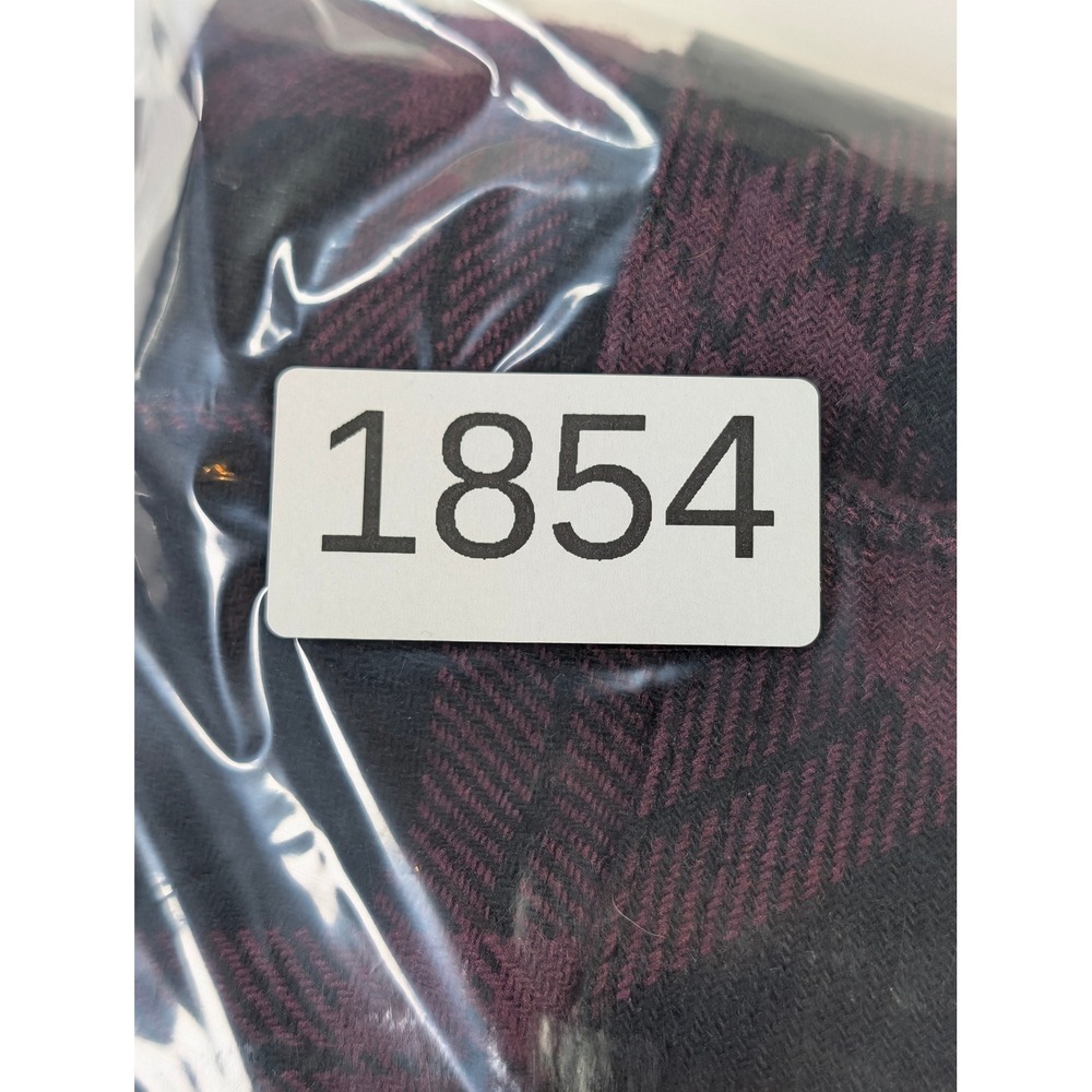 Billabong Womens Plaid Double Breasted Hooded Jacket Burgundy Black Pea Coat L - Picture 9 of 9